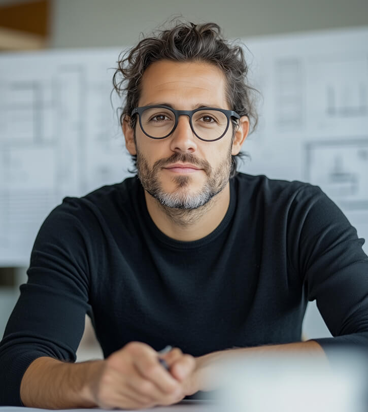 Web developer working on a website project